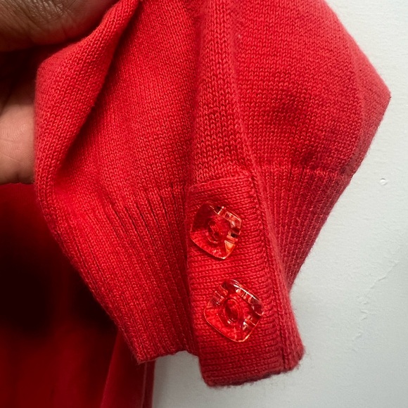 Lane Bryant Vibrant Red Button-Up Cardigan - Picture 3 of 5